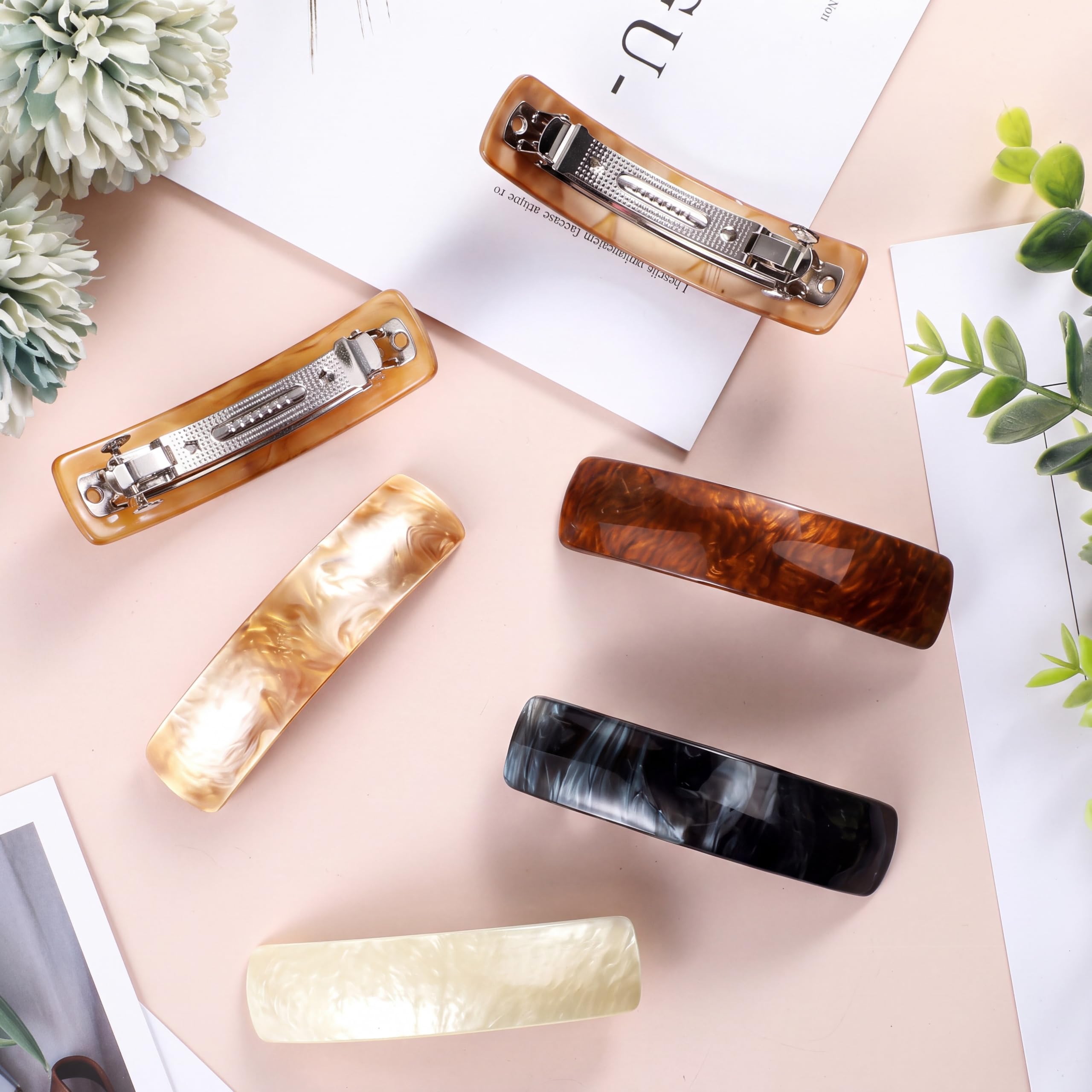 Amazon.com : WILLBOND 6 Pcs Large Hair Barrettes for Women